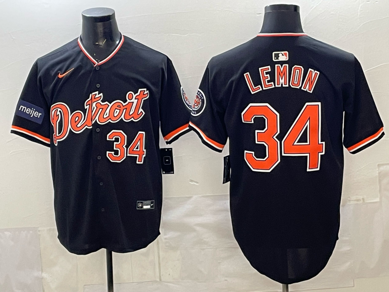 Men Detroit Tigers #34 Lemon black Nike 2026 MLB Jersey 0401002
